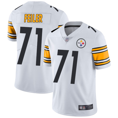 Youth Pittsburgh Steelers Football 71 Limited White Matt Feiler Road Vapor Untouchable Nike NFL Jersey